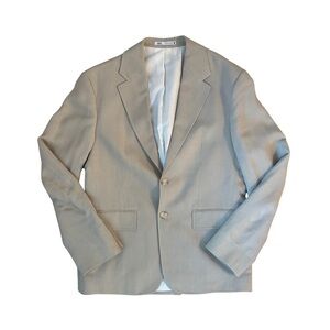 Zara Men's Linen Blend Tan Slim Blazer